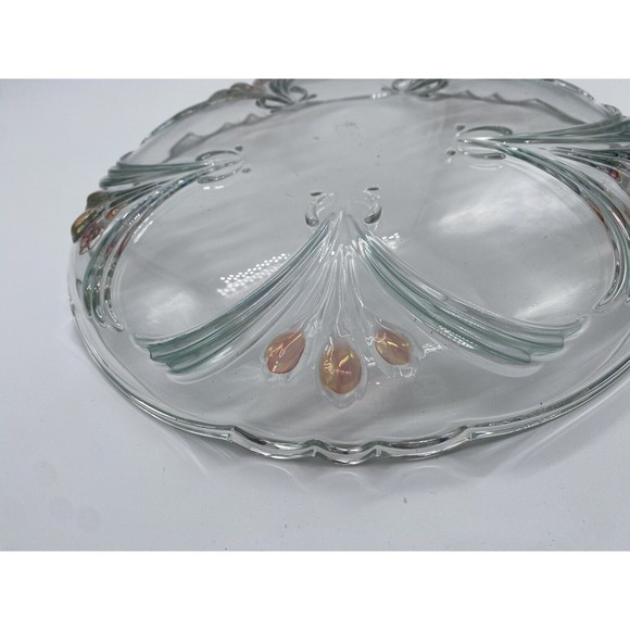 Mikasa French Floral Bouquet 12.5" Round Serving Glass Platter, Made in Germany - Picture 5 of 5